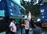 Polisi Selidiki Penyebab Truk Kontener Tabrak Warung Makan di Luwuk Utara
