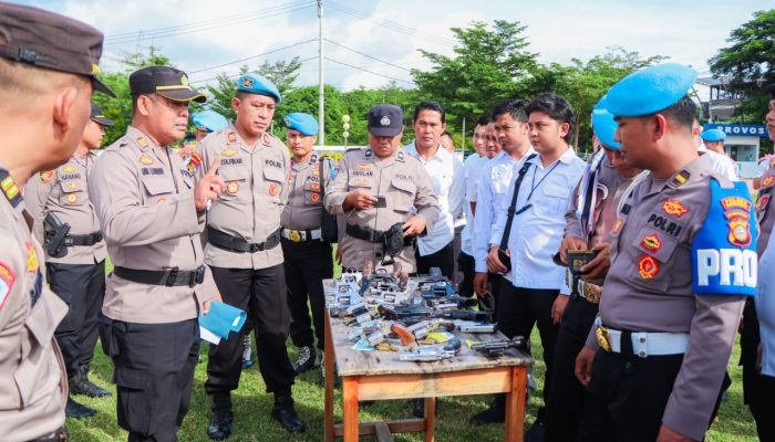 Cegah Penyalahgunaan, 48 Pucuk Senpi dari Anggota Polres Banggai Ditarik