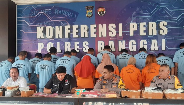 1,5 Bulan, Polres Banggai Amankan Ratusan Gram Sabu dan Puluhan Ribu Butir THD