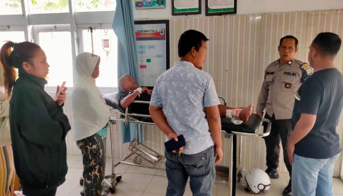 Polisi Amankan TKP, Remaja Tabrak Lansia Hingga Patah Tulang di Toili