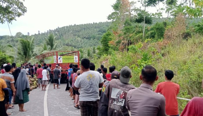Truk Bermuatan Ratusan Elpiji Subsidi Kecelakaan di Balantak